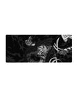 Mouse pad with Levi Ackerman, 28x12 inches, in manga-style, featuring dramatic black-and-white design capturing his battle spirit.