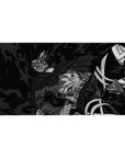 Mouse pad featuring Levi Ackerman in manga-style, 40x20 inches, with a black-and-white design capturing his intense will in battle.