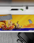Striking 36x16 desk pad highlights Straw Hat Pirates' essence of freedom and dream-chasing for enthusiasts