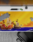 Radiant 40x20 desk pad showcases Thousand Sunny's journey into the horizon for fans of freedom and exploration