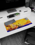 Dynamic Thousand Sunny artwork on 28x12 mouse pad perfect for celebrating One Piece's iconic ship
