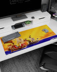 Adventure-filled artwork on 36x16 mouse pad captures Thousand Sunny's iconic voyage in vivid detail