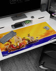 Sunset cruise design on 40x20 mouse pad perfect for celebrating One Piece's spirit of adventure