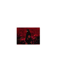 Classic 14x10 inches mouse pad featuring Itachi Uchiha, with black ravens and crimson skies, capturing his powerful and mysterious aura.