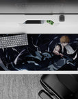 36x16 inches mouse pad with Ichigo Kurosaki, glowing blade, and stormy tones, capturing the chaotic power of battle.