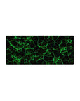 Mouse pad featuring bold neon grid patterns in green, 28x12 inches, ideal for adding a tech-inspired, modern look to your desk.