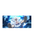Mouse pad featuring Luffy in Gear Fifth from One Piece, 28x12 inches, capturing his playful power and joyful essence under the moon.