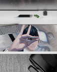 36x16 inches mouse pad with Higashiyama Kishibe’s hypnotic gaze, light distortions, and a surreal, high-energy vibe.