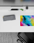 14x10 inches mouse pad with bold watercolor splashes, adding artistic energy and vibrant style to your desk.