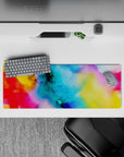 32x12 inches mouse pad with a colorful watercolor design, adding a creative touch and bold energy to your desk setup.