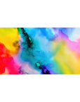 Vibrant desk pad featuring a stunning blend of blues, reds, and yellows in an abstract watercolor design, 40x20 inches, perfect for adding bold artistic energy to your workspace.