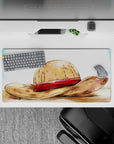 32x16 inches mouse pad with Luffy's Straw Hat from One Piece, capturing the essence of adventure and legacy in a bold design.