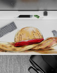 40x20 inches desk pad with Luffy's Straw Hat from One Piece, symbolizing dreams, adventures, and the legacy of the Pirate King.