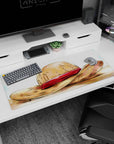 Artistic 36x16 inches desk pad with Luffy's Straw Hat from One Piece, reflecting the spirit of the Grand Line and the Pirate King's journey.