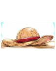 Mouse pad featuring Luffy's Straw Hat from One Piece, 32x16 inches, symbolizing the dreams and adventures of the Pirate King.