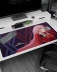 Anime-inspired design on 40x20 mouse pad perfect for adding sophistication, strength, and artistic flair to your setup or decor