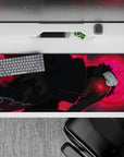 Intense 36x16 desk pad highlighting Obito Uchiha's mysterious aura and iconic mask for bold setups