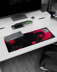 Shadowy Obito Uchiha design on 32x12 mouse pad ideal for those drawn to Naruto's enigmatic themes