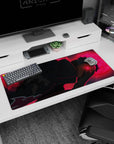 Akatsuki-themed Obito Uchiha 36x16 desk pad with striking red and black design for Naruto enthusiasts