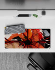 Compact 28x12 mouse pad highlights Shanks' electrifying presence for immersive One Piece vibes