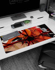 Fearsome pirate artwork on 36x16 mouse pad captures Shanks' electrifying power in vivid detail