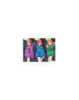 Classic anime girl mouse pad 14x10 inches with five girls in hoodies holding red heart gifts at night.