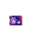 Classic anime girl mouse pad 14x10 inches with four neon portraits in clean bordered panels.