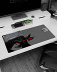 Untamed energy design on 32x16 mouse pad brings Crimson Void's sleek aesthetic to life vividly