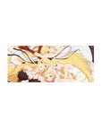 28x12 inches anime girl mouse pad with dreamy ribbon-and-lace art, smooth glide desk mat.