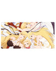 32x16 inches anime girl mouse pad with dreamy Elizabeth Liones and Elaine ribbon-lace artwork.