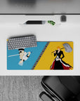 Legendary rivalry 28x12 mouse pad featuring Ichigo and Grimmjow in a sleek duel, capturing the intensity and power of their battle