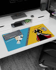 Powerful 32x16 mouse pad with Ichigo Kurosaki and Grimmjow Jaegerjaquez locked in a sleek, minimalist duel for a high-energy, Bleach-inspired desk setup