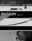 40x20 inches mouse pad showcasing Ichigo’s Zangetsu, minimalistic black-and-white design for a strong, stylish Bleach aesthetic.