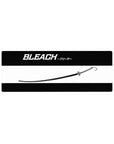 Compact 32x12 inches mouse pad with Zangetsu, Ichigo’s sword, in black-and-white design for a minimalist, bold Bleach look.