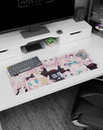 Chika Fujiwara Kaguya-sama mouse pad 32x12 inches, winking and laughing chibi reaction collage.