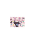 Classic anime girl mouse pad 14x10 inches with chibi faces, doodle notes, and playful reactions.