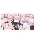 32x16 inches anime girl mouse pad with Chika-style chibi reactions, doodles, and smooth glide.
