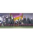 36x16 inches anime desk pad with framed portrait throne scene, crew in black-and-gold uniforms.