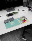 Mobile Suit Gundam RX-78-2 standing tall desk mat, crisp layout for fans of Amuro Ray, 28x12 inches.