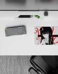 14x10 inches mouse pad with Yoru, blood-red typography, and monochrome strokes for a modern, intense anime effect.