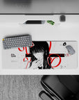 32x12 inches mouse pad with Yoru, blood-red typography, and monochrome strokes for a chaotic, fiendish desk vibe.