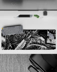 32x12 inches mouse pad showcasing a Berserker warrior in high-contrast manga design for a fierce, action-packed look.