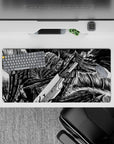 32x16 inches mouse pad with a Berserker warrior in full battle mode, high-contrast manga design for raw emotion.