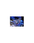 Classic anime girl mouse pad 14x10 inches with icy magic theme, flowing hair and neon paint-splash ribbons.