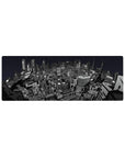 Persona 5 anime mouse pad, 32x12 inches, featuring a stylized Tokyo cityscape with gritty grayscale lines.