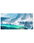 32x16 inches anime mouse pad with turquoise sky pools, silk waterfalls, and sweeping pale tree roots overhead.
