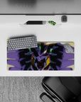 28x12 inches mouse pad with high-intensity anime design, featuring glowing neon eyes, dynamic motion, and a mechanical form for raw, electrifying force.