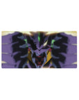 Mouse pad featuring high-intensity anime design, 32x16 inches, with glowing neon green and crimson eyes and a dynamic mechanical form for raw force.