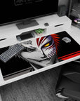 Large 40x20 inches mouse pad with Ichigo’s duality—half Shinigami, half Hollow, capturing the contrast between calm and chaos.