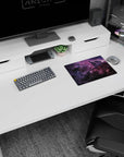 14x10 inches mouse pad showing a star-sprinkled nebula night drive scene with soft clouds and sharp stars.